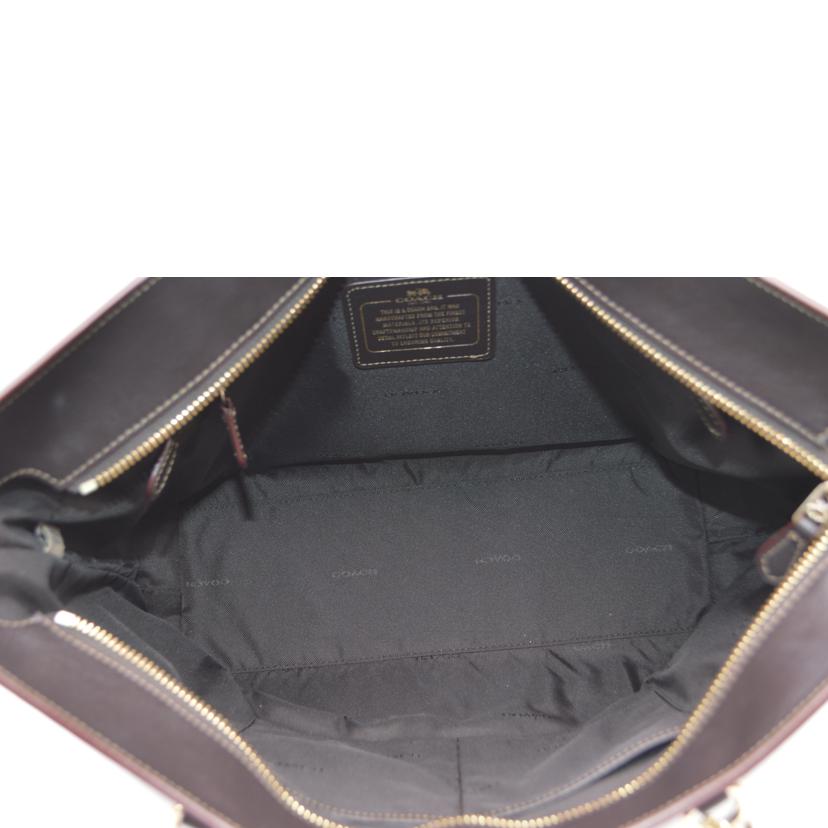 COACH コーチ/アウトラインシグネチャージップトップレザートート/36708//F15**/Aランク/89