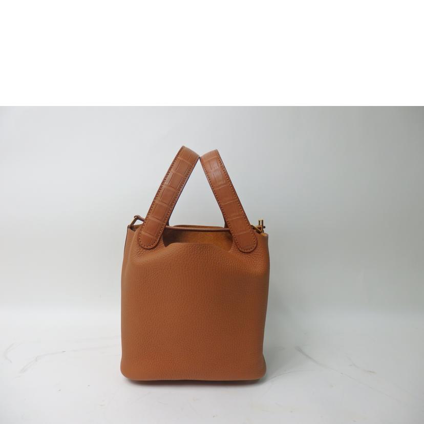 HERMES エルメス/ピコタンロック・タッチ18PM/トリヨンクレマンス×アリゲーターマット/ゴールド//Z刻/21年製/Sランク/84