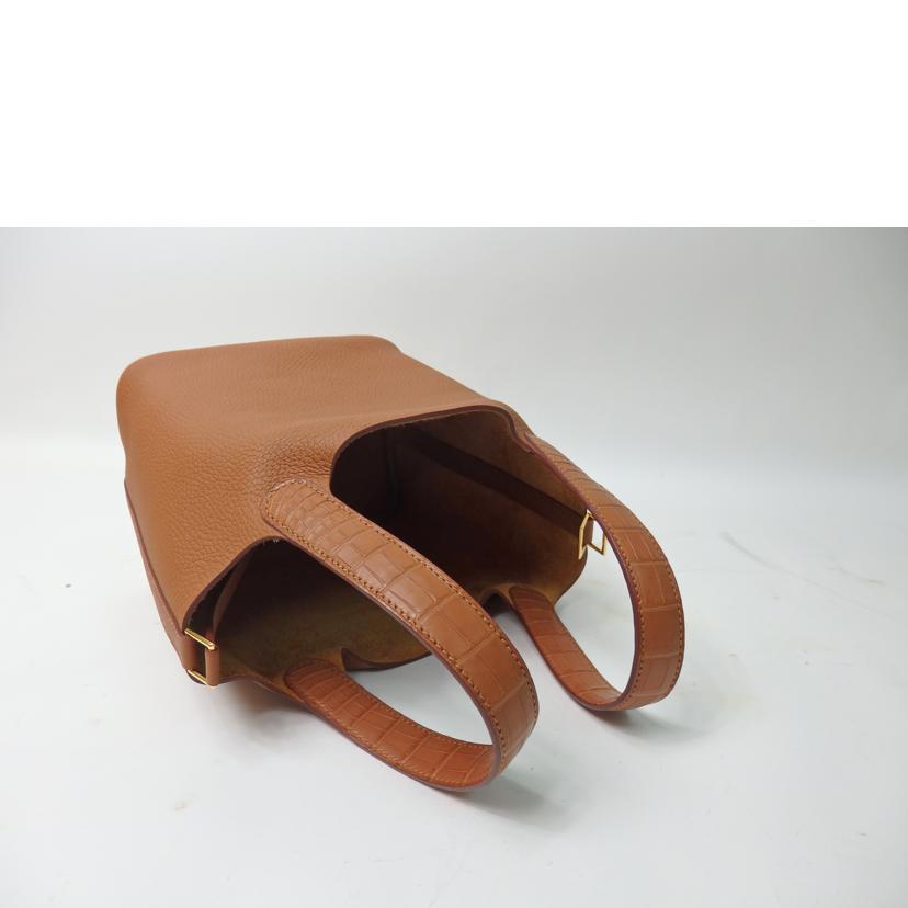 HERMES エルメス/ピコタンロック・タッチ18PM/トリヨンクレマンス×アリゲーターマット/ゴールド//Z刻/21年製/Sランク/84