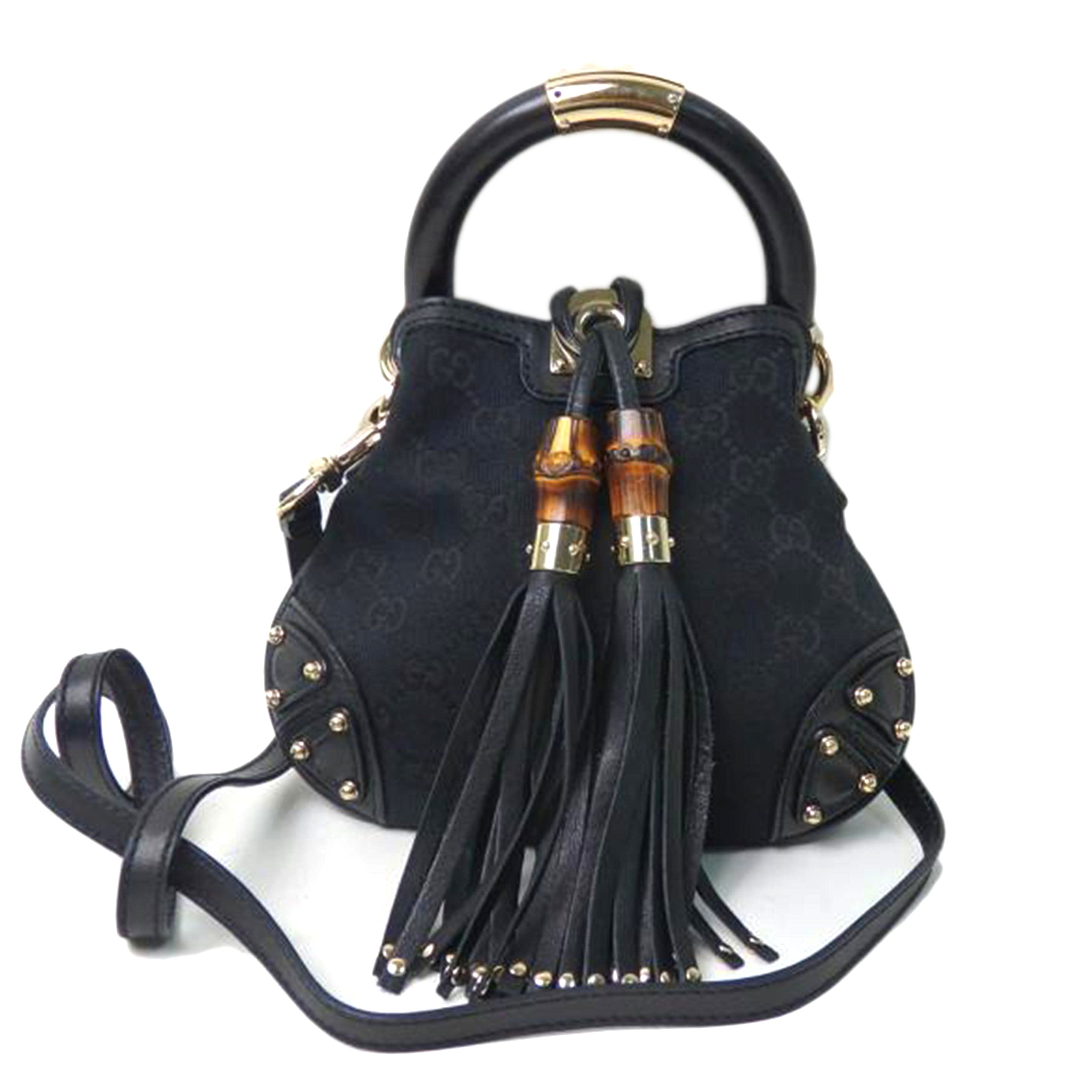 GUCCI グッチ/GGキャンバスミニタッセルショルダーバッグ/2way/バンブー/198339//502752/ABランク/84