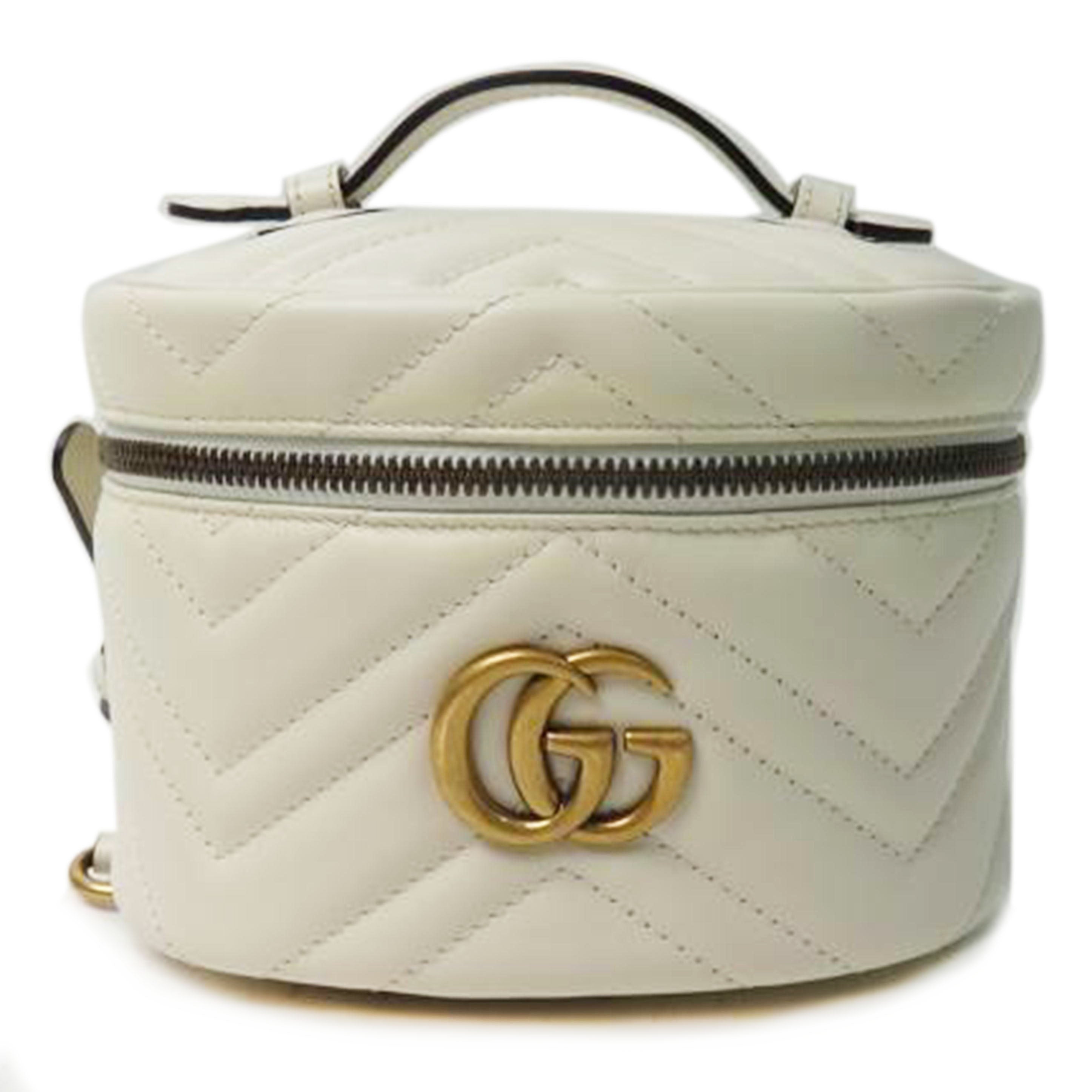 GUCCI グッチ/GGマーモントキルティングミニバックパック/白/598594//2149/Aランク/84