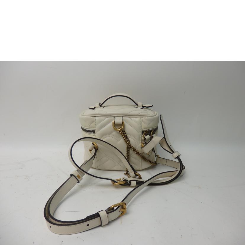 GUCCI グッチ/GGマーモントキルティングミニバックパック/白/598594//2149/Aランク/84