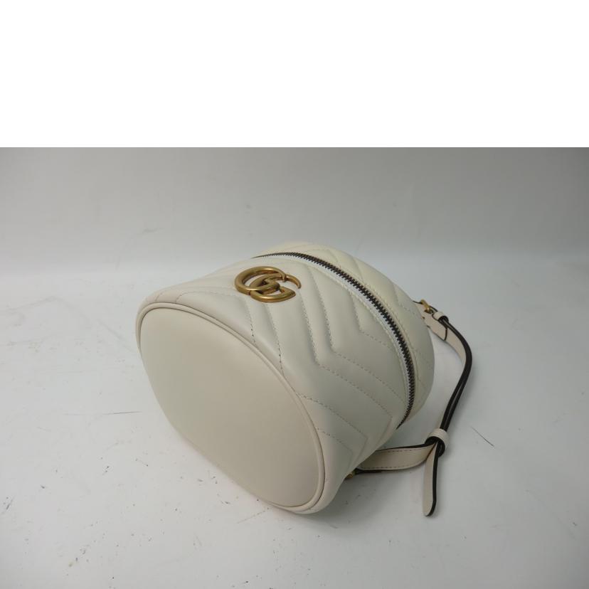 GUCCI グッチ/GGマーモントキルティングミニバックパック/白/598594//2149/Aランク/84