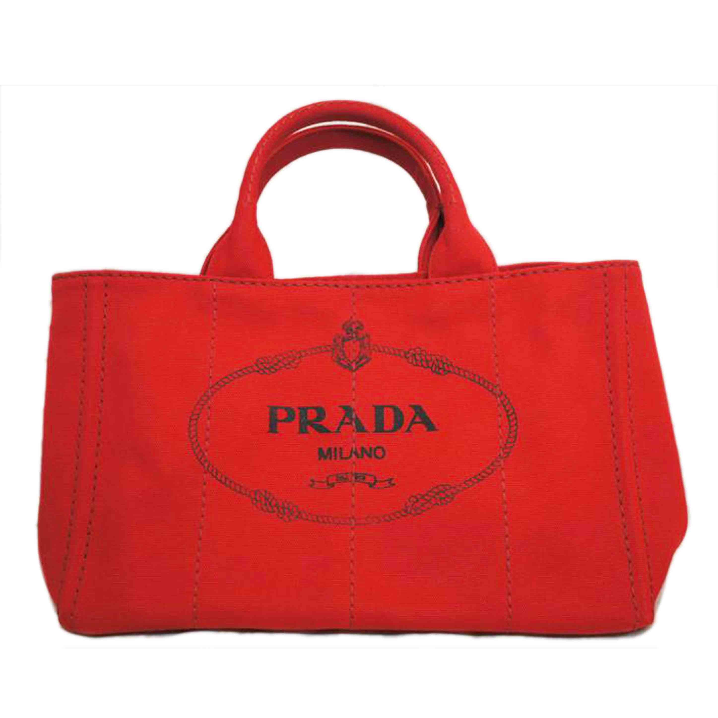 PRADA プラダ/カナパ2WAYキャンバス レッド//204/Aランク/92