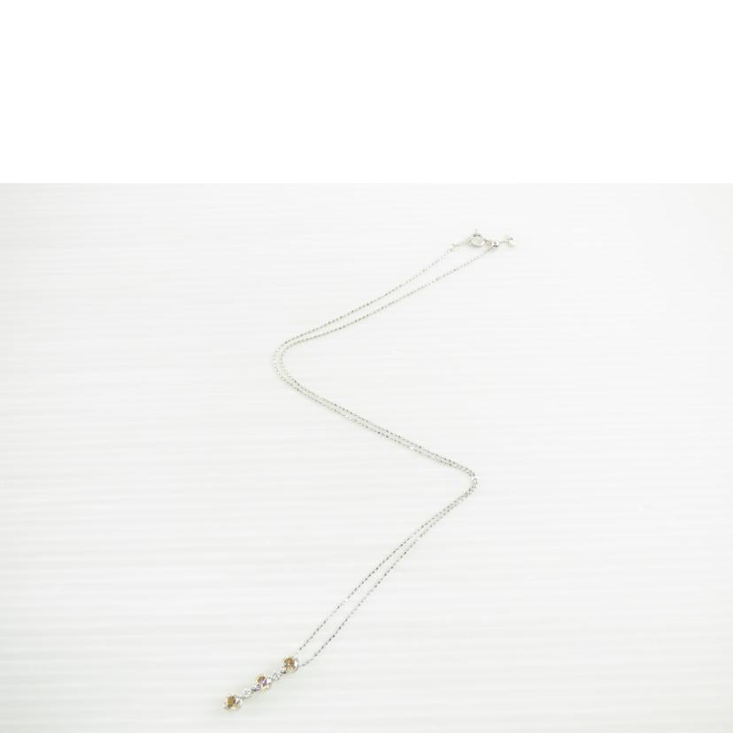 /K18WGダイヤネックレス1.03//ABランク/64