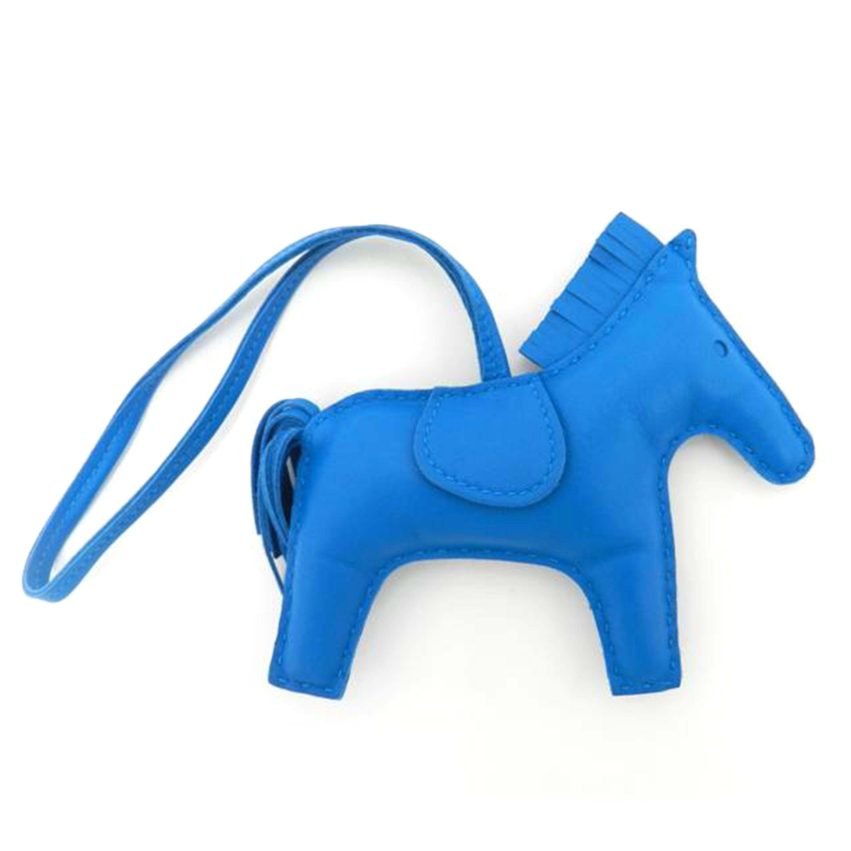 HERMES エルメス 青 馬 チャーム レディース メンズ/ロデオMM/アニョーミロ/ブルーザンジバル//A刻印(2017)/SAランク/69