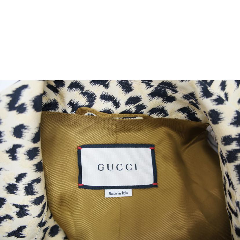 /レオパードジャガードグッチラベル プリントコート/618888 ZAEAL//Aランク/75