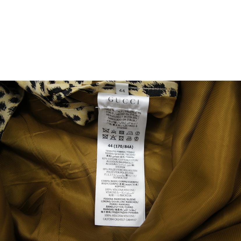 /レオパードジャガードグッチラベル プリントコート/618888 ZAEAL//Aランク/75