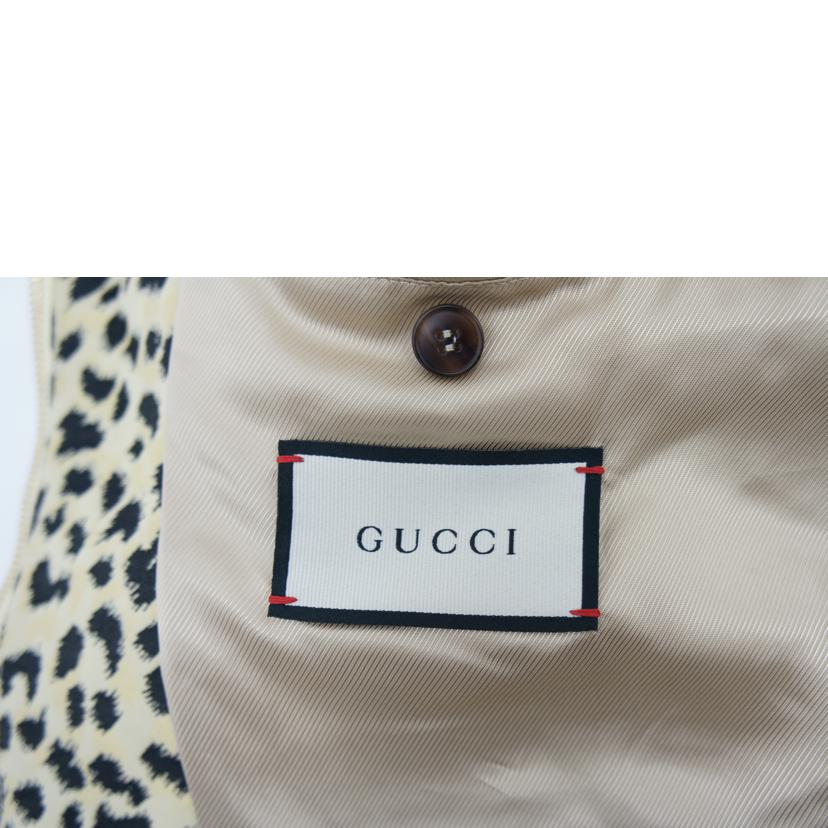 GUCCI グッチ/レオパードジャガードグッチラベルジップアップジャケット/630483 ZAEAL//Aランク/75