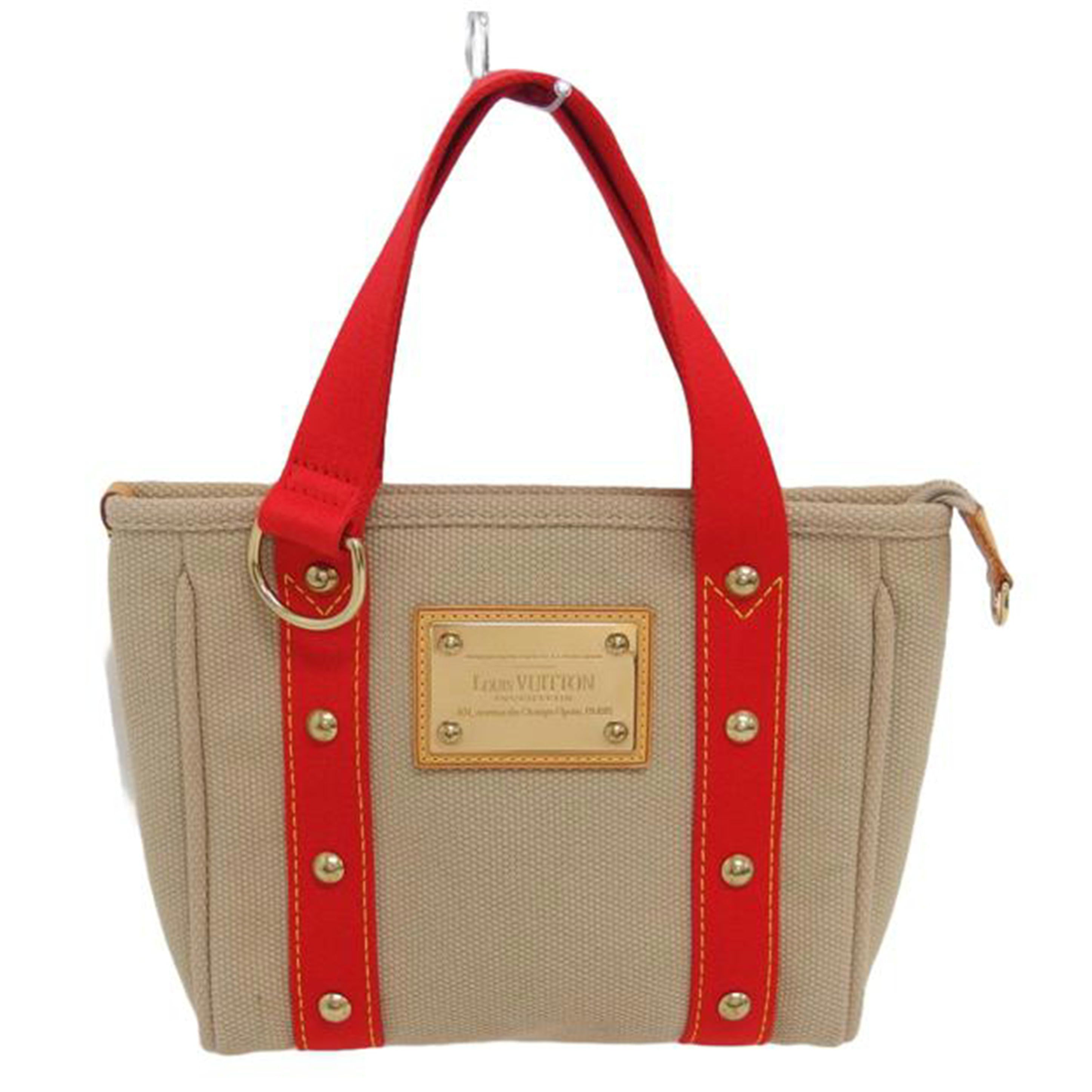 LV ルイ・ヴィトン ハンドバッグ/アンティグア・カバPM/ベージュ×レッド/M40038//FL0***/Aランク/04
