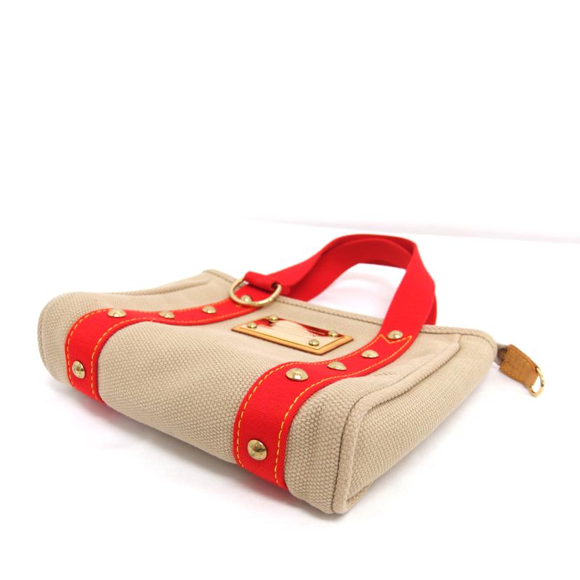 LV ルイ・ヴィトン ハンドバッグ/アンティグア・カバPM/ベージュ×レッド/M40038//FL0***/Aランク/04