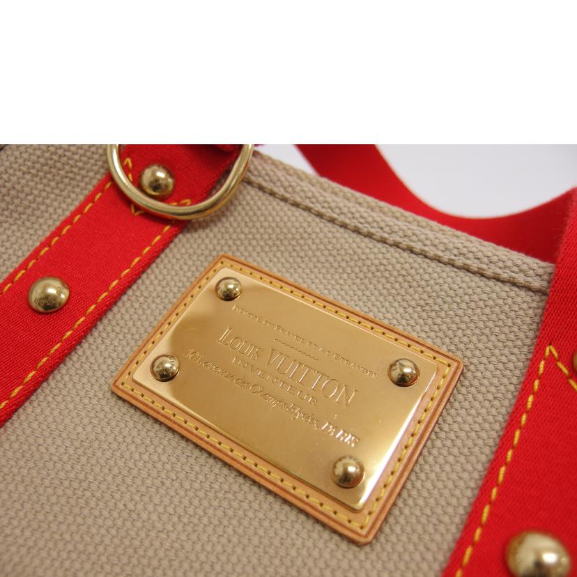 LV ルイ・ヴィトン ハンドバッグ/アンティグア・カバPM/ベージュ×レッド/M40038//FL0***/Aランク/04