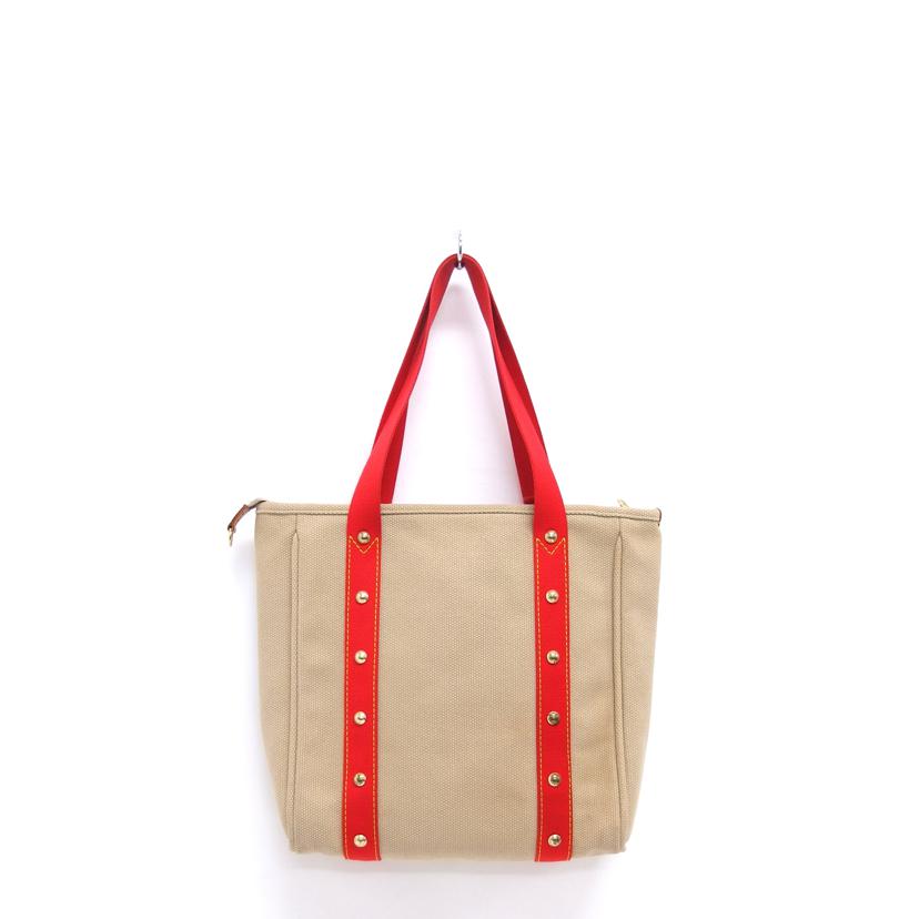 LV ルイ・ヴィトン トートバッグ/アンティグア・カバMM/ベージュ×レッド/M40035//SR0***/ABランク/04