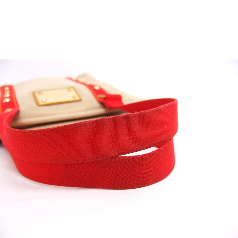 LV ルイ・ヴィトン トートバッグ/アンティグア・カバMM/ベージュ×レッド/M40035//SR0***/ABランク/04