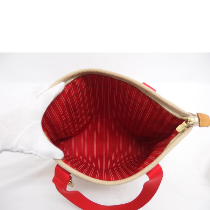 LV ルイ・ヴィトン トートバッグ/アンティグア・カバMM/ベージュ×レッド/M40035//SR0***/ABランク/04