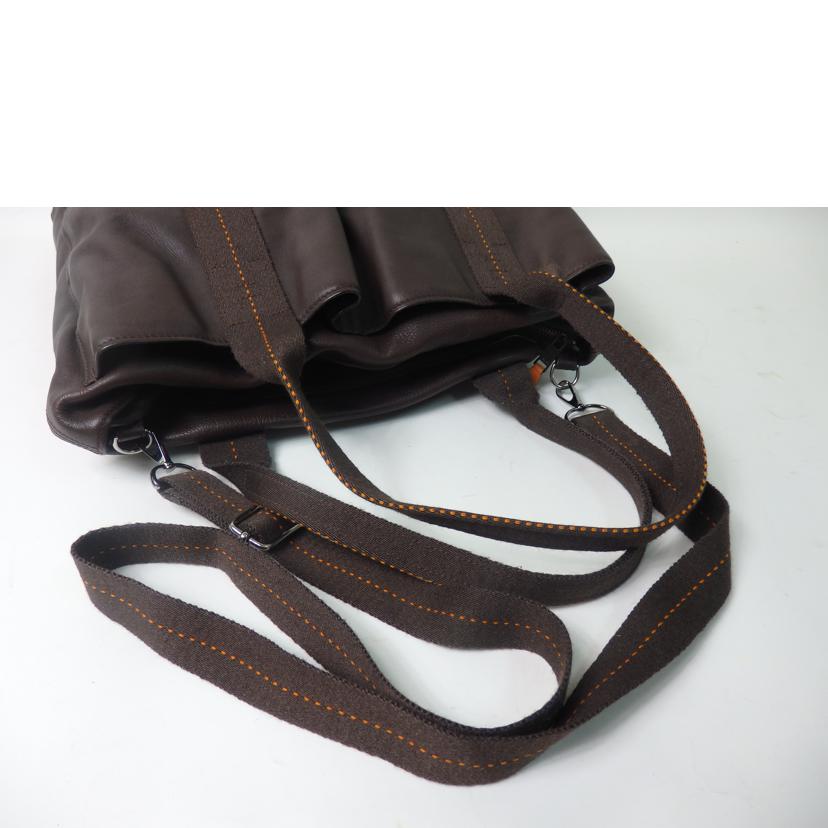 HERMES エルメス/キャラバン・ヴェルティカルMM/ヴォーデルマ/ハバナ//Bランク/84