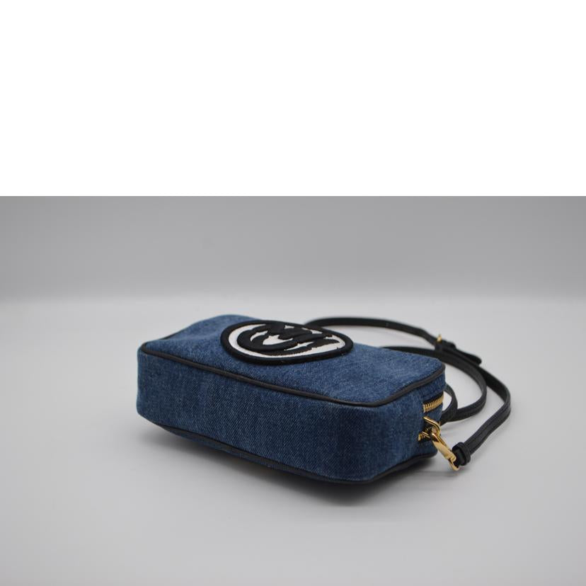 miu miu ミュウミュウ/マドラスデニムミニレザーショルダー/ブルー/5BP045//53/Aランク/89