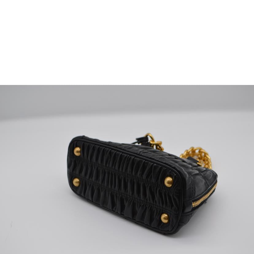 PRADA プラダ/ナッパゴーフル2wayチェーンミニハンド/ネロ/1BH851//113/Aランク/89