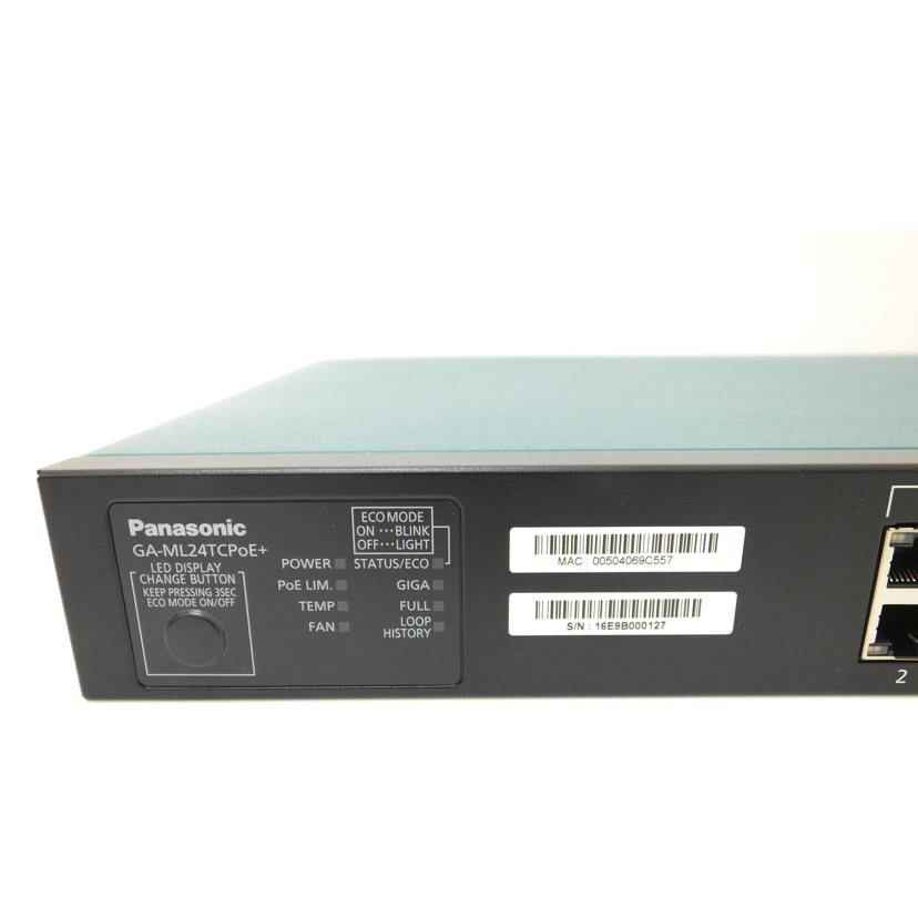 Panasonic パナソニック/スイチングハブ/GA-ML24TCPoE+/GA-ML24TCPoE+//16E9B000127/Sランク/88