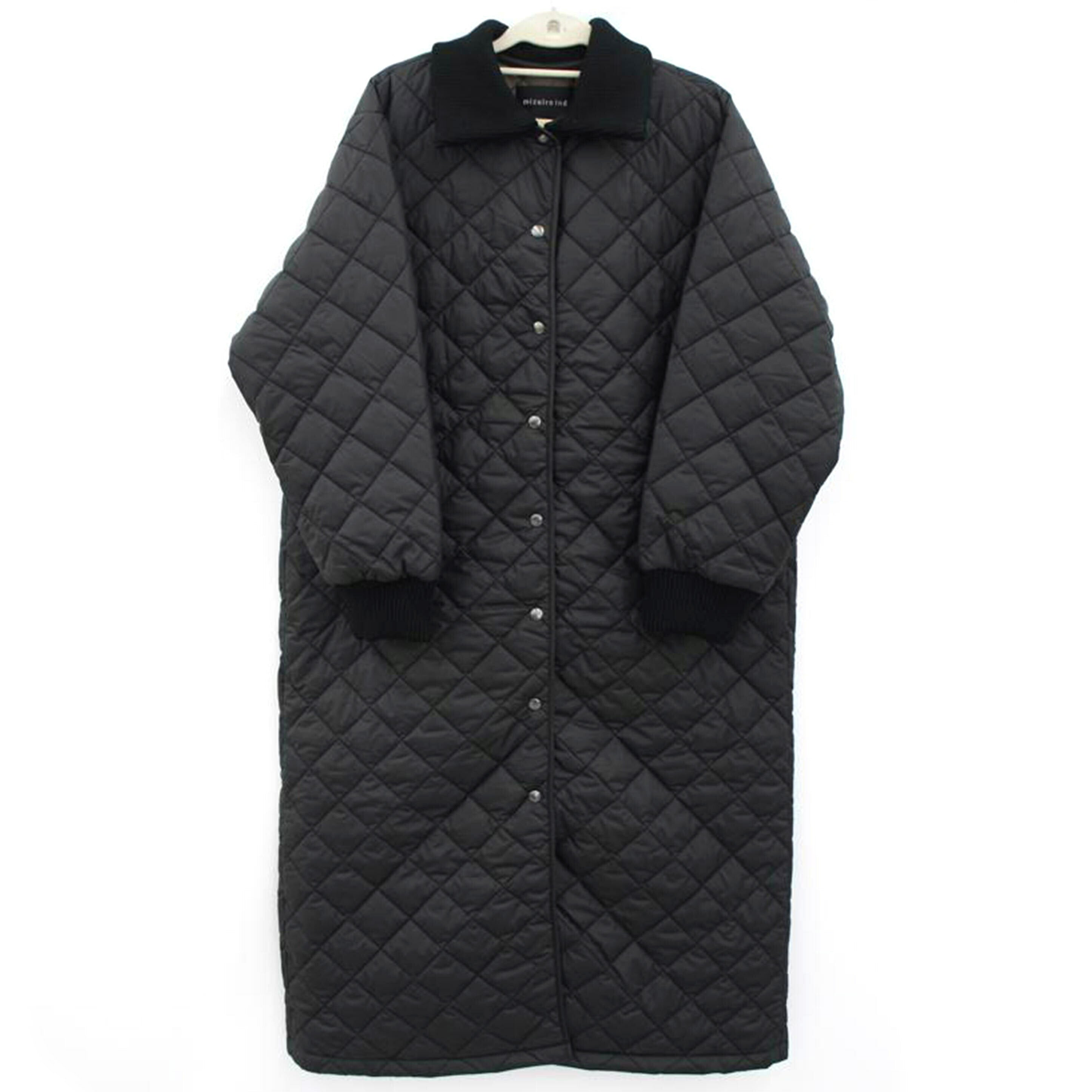 mizuiro ind ミズイロインド/リブカラーキルティングロングコート//Aランク/75