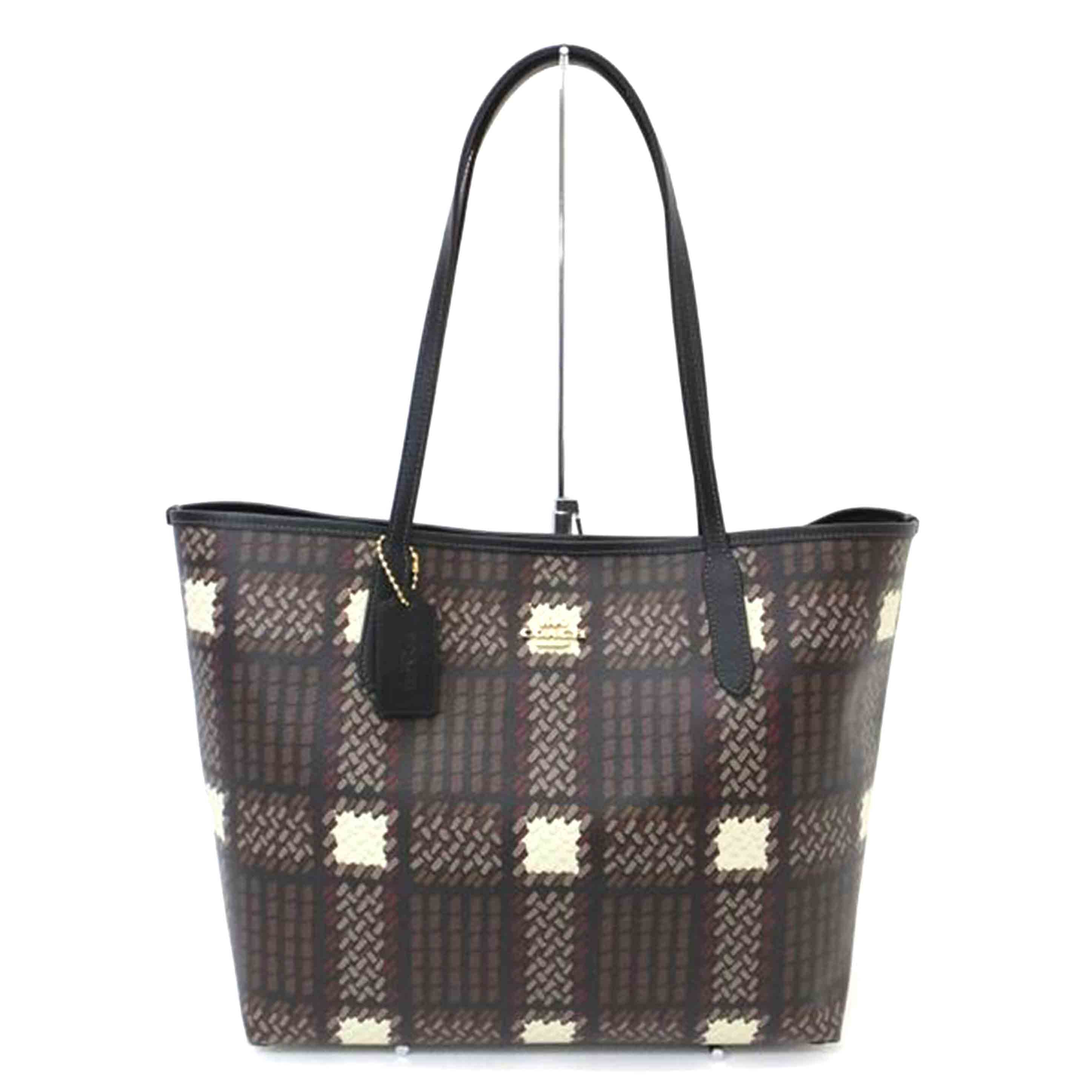 COACH コーチ/シティトート・ブラッシュトプラッドプリントバック/CM162//H23**/Aランク/88