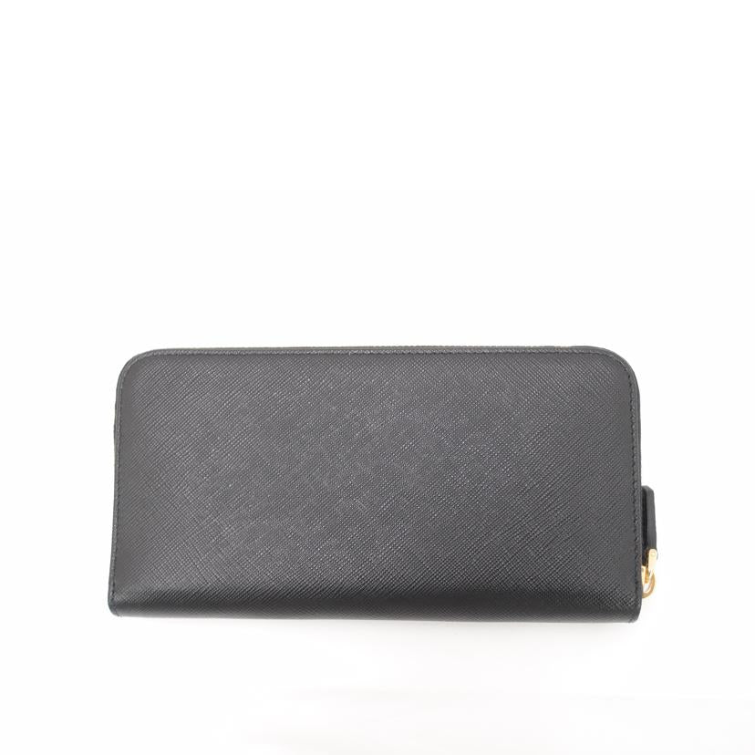 PRADA プラダ ゴールド金具 レディース メンズ 黒 ラウンドジップウォレット/サフィアーノラウンドファスナー長財布/ブラック/1ML506//62B/SAランク/69