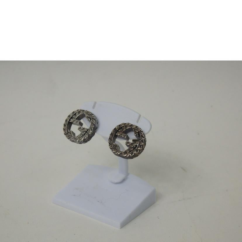 GUCCI グッチ/GUCCI SV インターロッキングGピアス//Aランク/84