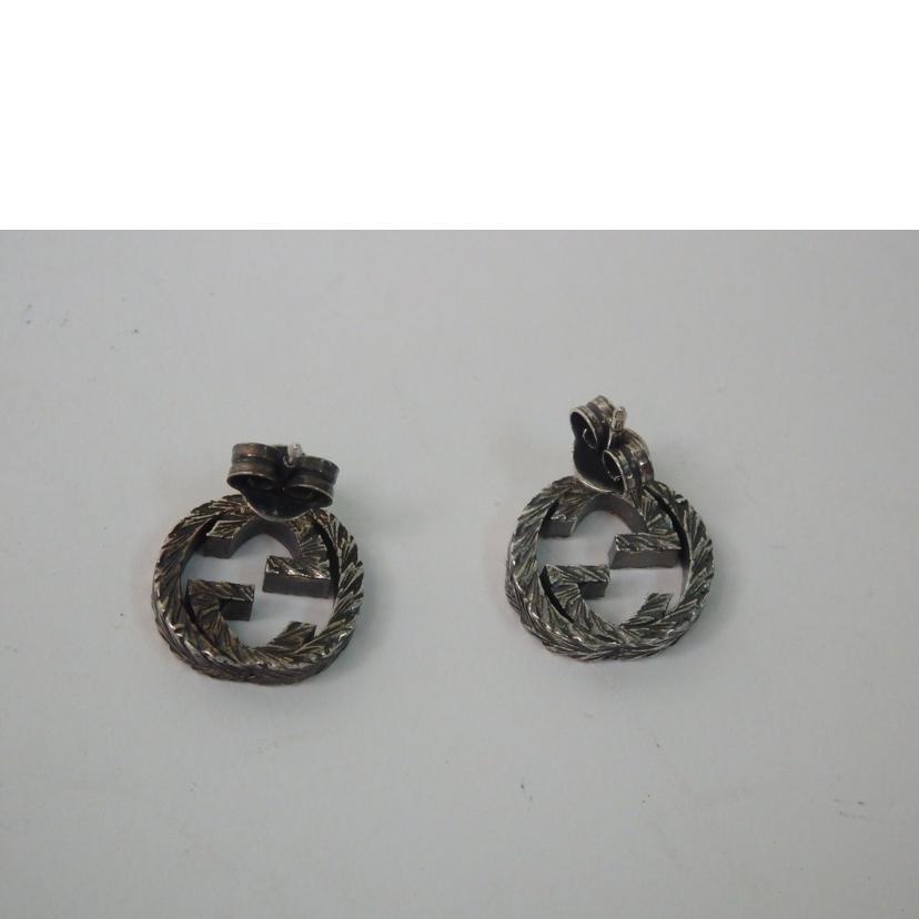 GUCCI グッチ/GUCCI SV インターロッキングGピアス//Aランク/84