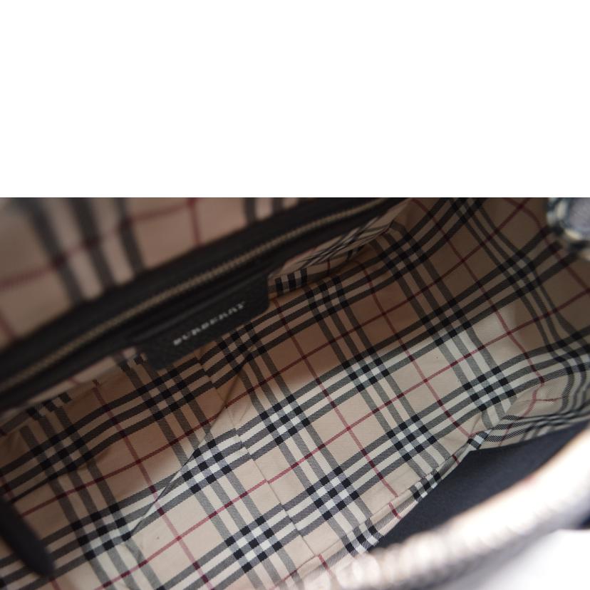 BURBERRY バーバリー/ノバチェックレザーボストン/ノワール//Aランク/89