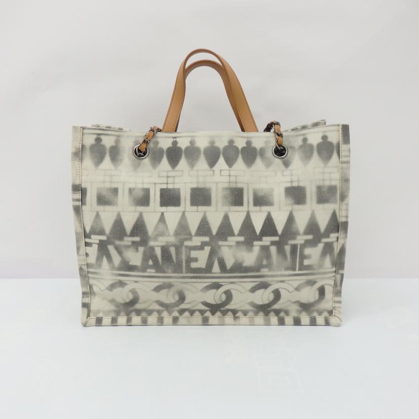 CHANEL シャネル/2WAYキャンバスレザーチェーントート//25134753/Bランク/77