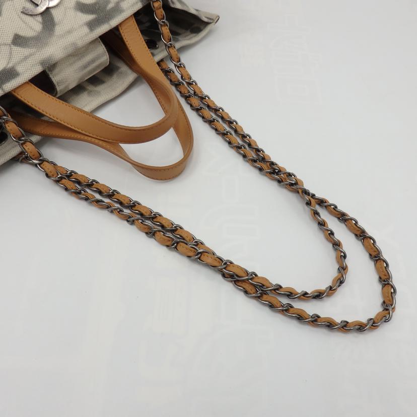 CHANEL シャネル/2WAYキャンバスレザーチェーントート//25134753/Bランク/77
