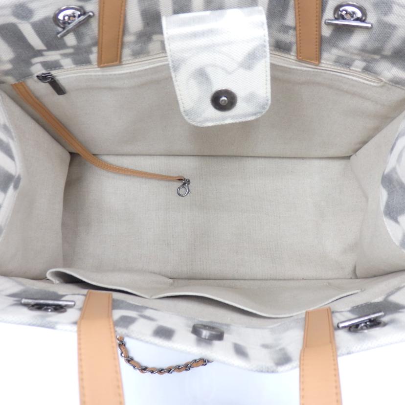 CHANEL シャネル/2WAYキャンバスレザーチェーントート//25134753/Bランク/77