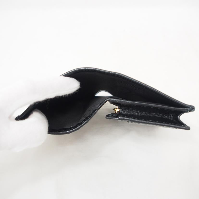 GUCCI グッチ/インターロッキングGレザー折財布/黒/598532//525040/ABランク/78