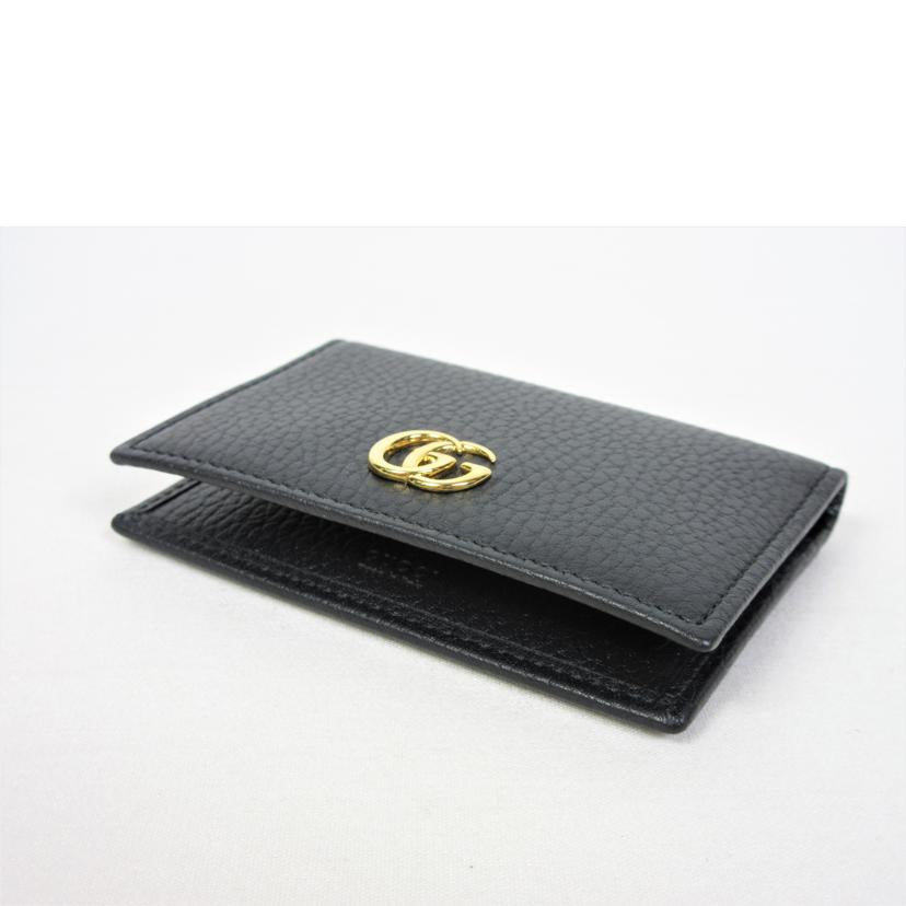 GUCCI グッチ/GGマーモントカードケース/ブラック・ゴールド/474749//2184/Aランク/70