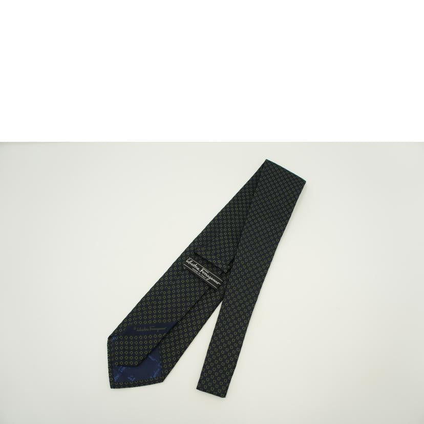 Ferragamo フェラガモ/ガンチーニシルクネクタイ/ネイビー//Aランク/75