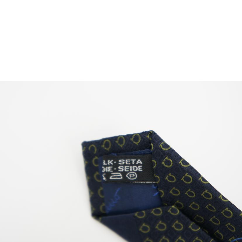 Ferragamo フェラガモ/ガンチーニシルクネクタイ/ネイビー//Aランク/75