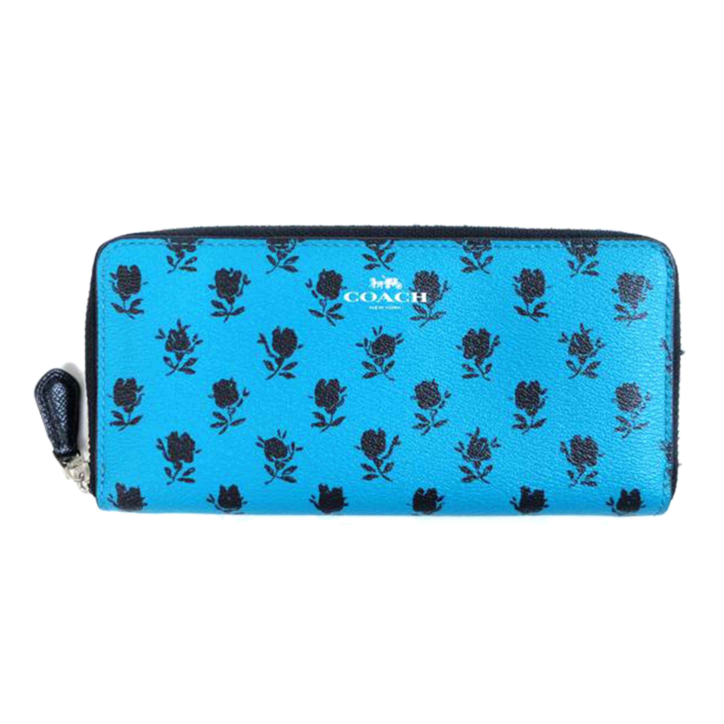 COACH コーチ/バッドランズフローラルコーテッドレザーアコーディオンジップ/F56716//Aランク/71