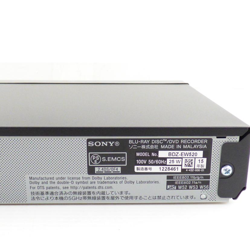 SONY ソニー/BDレコーダー/BDZ-EW520/BDZ-EW520//1228461/ABランク/64