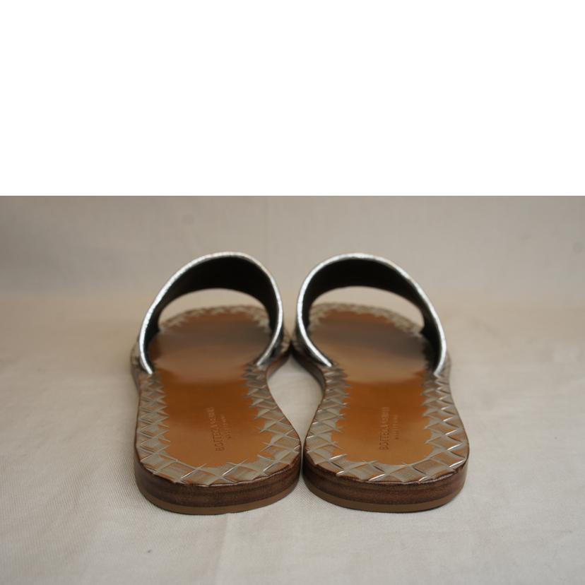 BOTTEGA VENETA ボッテガヴェネタ/イントレチャートサンダルシルバー//SAランク/92