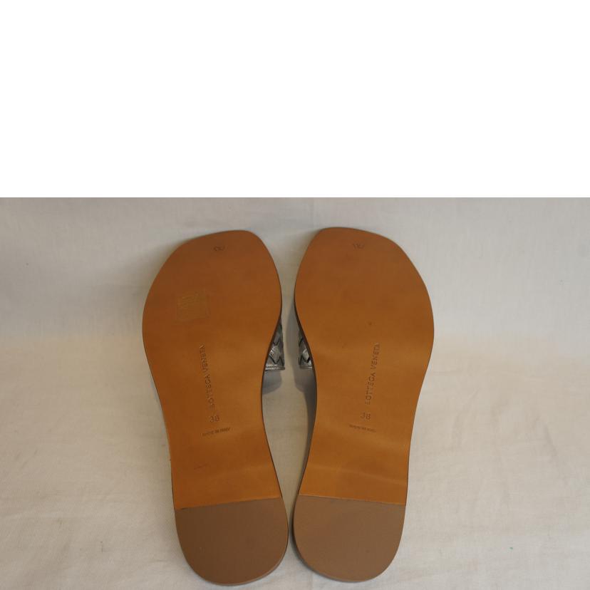 BOTTEGA VENETA ボッテガヴェネタ/イントレチャートサンダルシルバー//SAランク/92