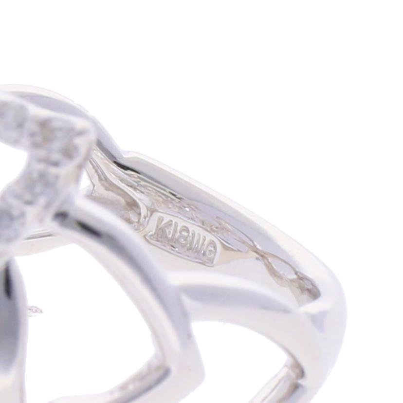 /K18WGダイヤリング0.40/#12//Aランク/75