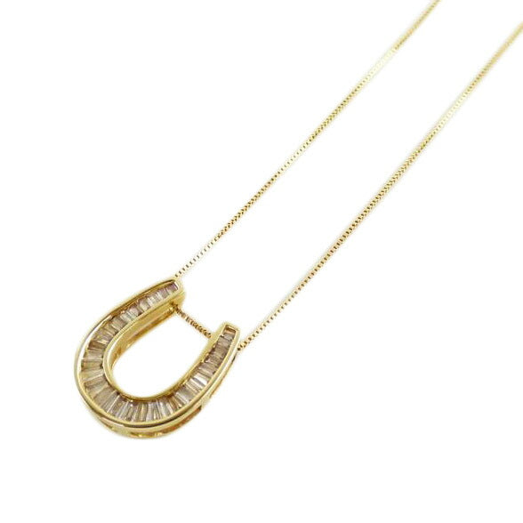 /K18馬蹄ダイヤネックレス0.40//ABランク/64