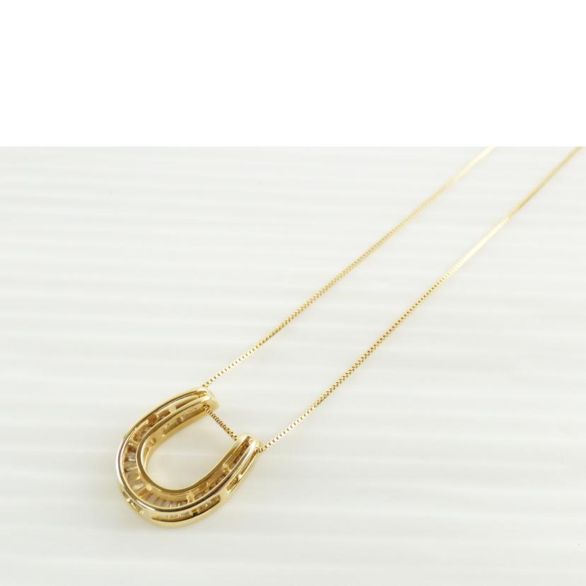 /K18馬蹄ダイヤネックレス0.40//ABランク/64