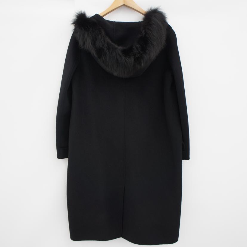 S MaxMara マックスマーラ/ファー付きウールコート//ABランク/75