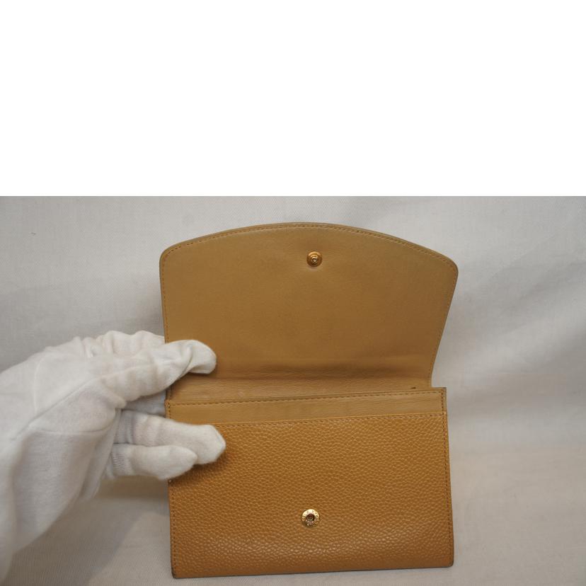 CHANEL シャネル/キャビアスキンウォレットベージュ//491****/Bランク/92