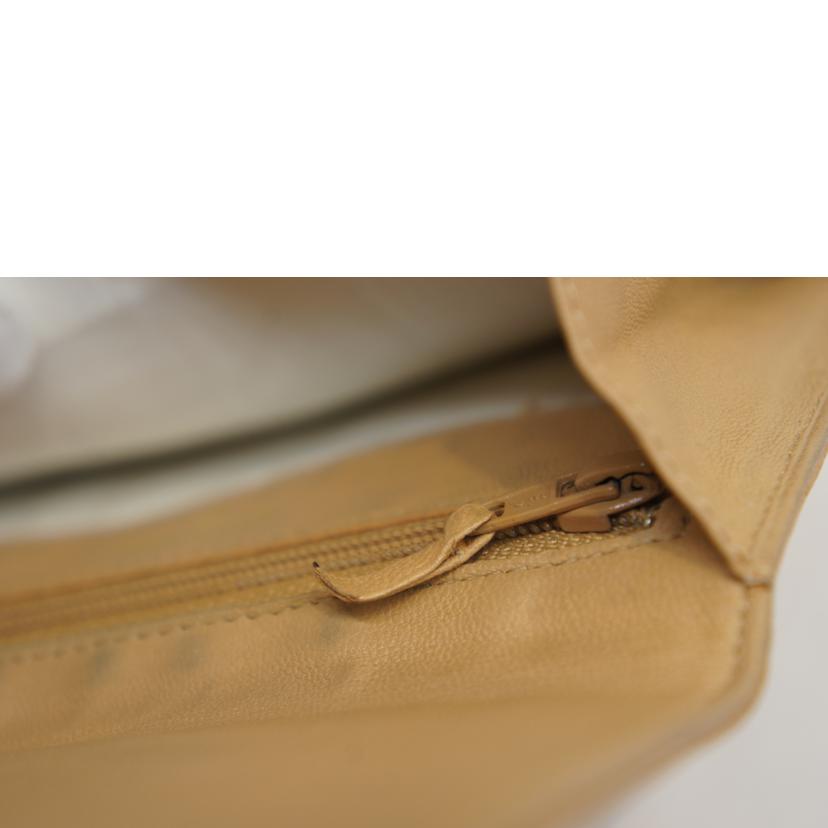 CHANEL シャネル/キャビアスキンウォレットベージュ//491****/Bランク/92