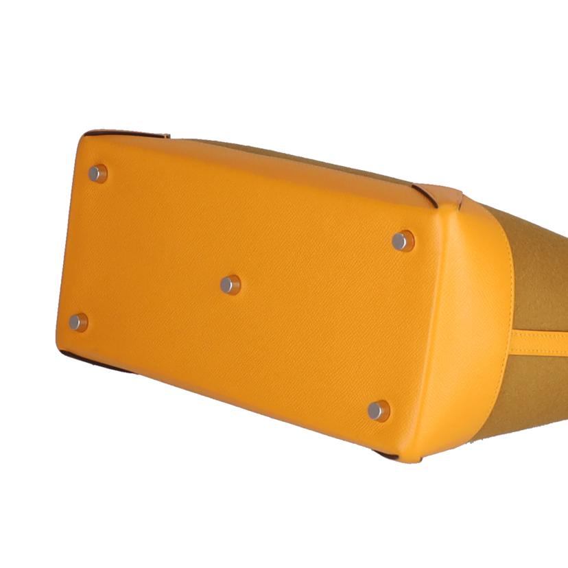 HERMES エルメス HERMES マキシボックスカバス トートバッグ イエロー レディース/ マキシボックスカバス30//AM0****/ABランク/37