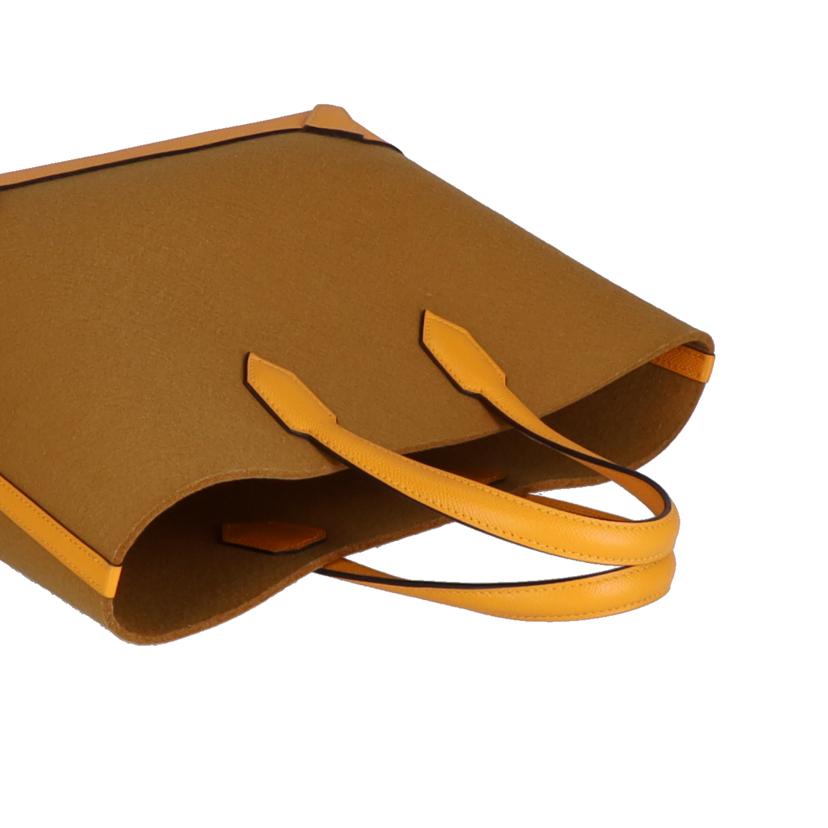 HERMES エルメス HERMES マキシボックスカバス トートバッグ イエロー レディース/ マキシボックスカバス30//AM0****/ABランク/37