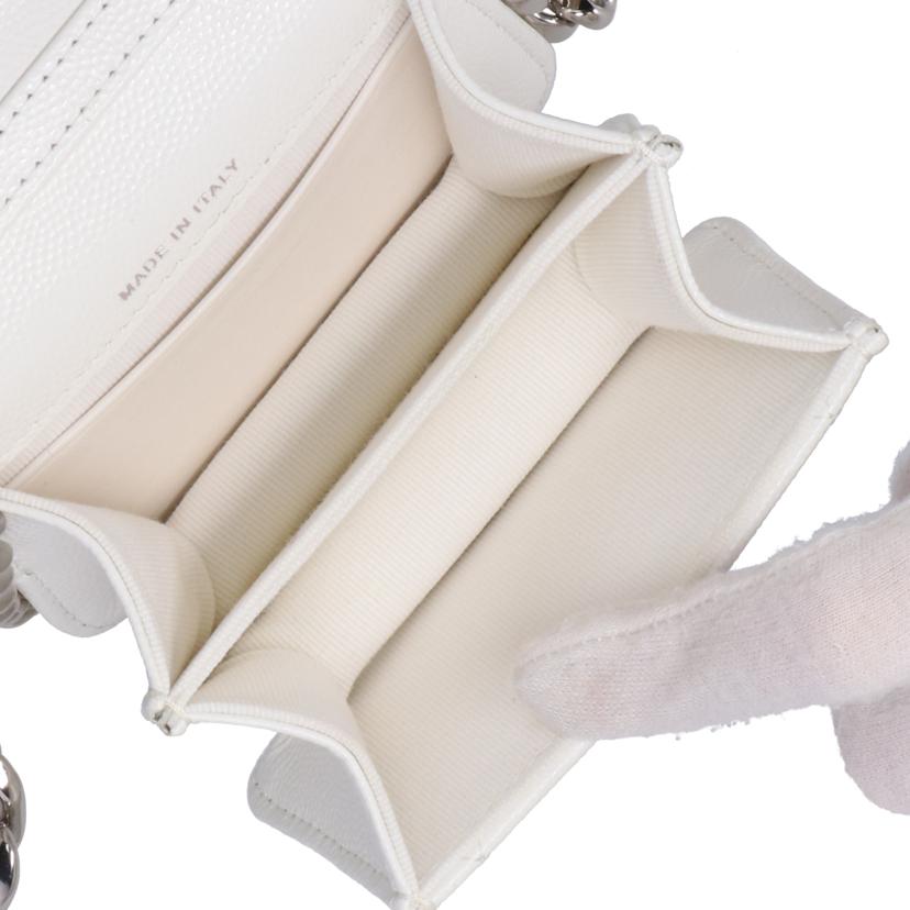 CHANEL シャネル CHANEL ミニミニマトラッセ チェーンショルダー キャビアスキン ホワイト 32080717/ミニミニマトラッセチェーンショルダー/キャビアスキン白//320*****/Aランク/37