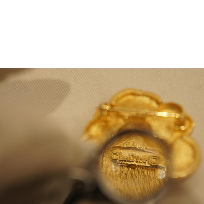 ChristianDior クリスチャンディオール/フラワーモチーフラインストーンブローチ//Aランク/92